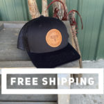 SBO Black hat with Leather Patch